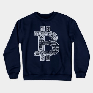 Bitcoin Design with crypto words Crewneck Sweatshirt